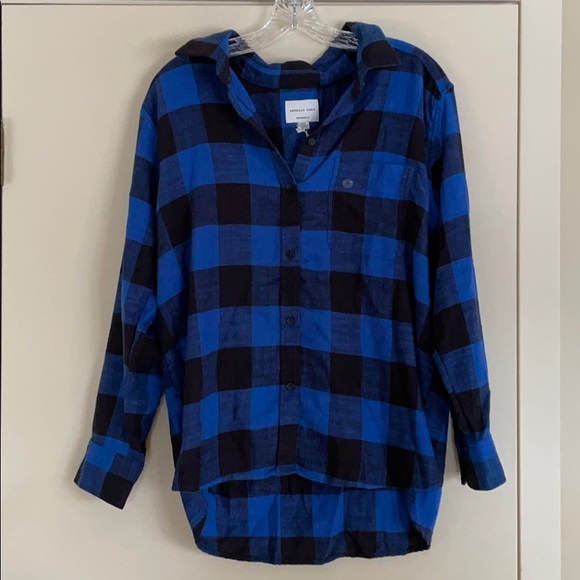 American Eagle Outfitters Tops - NWT! American Eagle Blue Black Flannel!